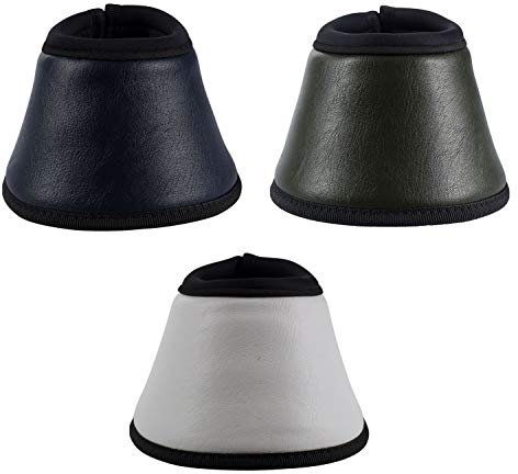 NETPROSHOP Shetty Hufglocken Springglocken aus Kunstleder mit Weichem Bund Auswahl (1 Paar), Groesse:S, Farbe:Weiss