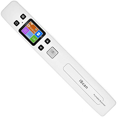 ECOiNVA Scanner portable rechargeable pour iScan Wand - Pour bureau, entreprise, maison - Jusqu'à 1050 DPI - Prend en charge les documents JPG PDF avec écran LCD - Blanc