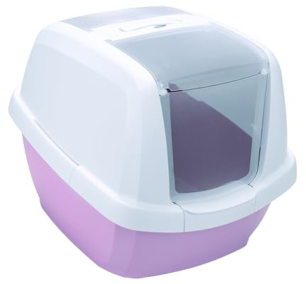 Imac Maddy - Lettiera per lettiera, 62 x 49,5 x 47,5 H, ideale per gatti di grandi dimensioni (rosa)