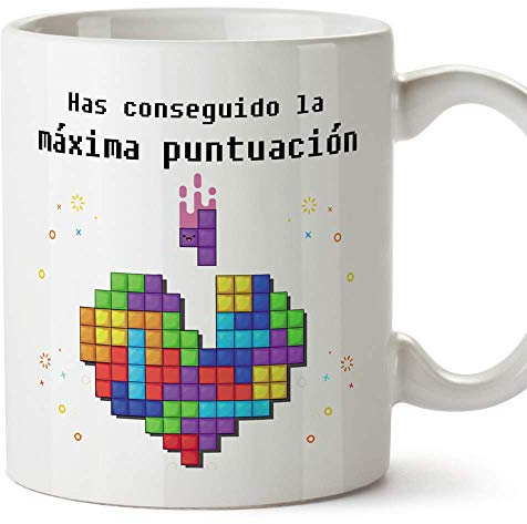 MUGFFINS Taza San Valentín (Te quiero) - La máxima puntuación la tienes tú - Regalos Originales y Divertidos de Aniversario para Novios, Enamorados, Pareja...