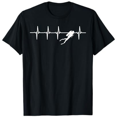 Tauchen Herzschlag Heartbeat Geschenk für Taucher T-Shirt