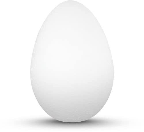 Netuno 10 Stück Styroporeier 10 cm Eier aus Styropor weiß Ostern DIY Basteln Modellieren für kreative Dekoration und Geschenkideen