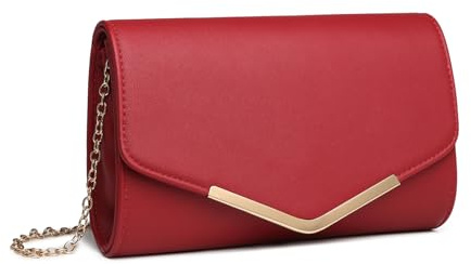Miss Lulu Clutch Damen Abendtasche Elegante Kettentasche Damen Tasche Clutch Bag Handtasche Hochzeit Umhängetasche Mädchen klein Umhängetasche