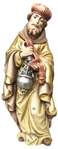 Dolfi Krippenfigur Heilige DREI Könige Melchior H 10 cm handgeschnitze Holzfigur Holzstatue Statue aus Ahornholz