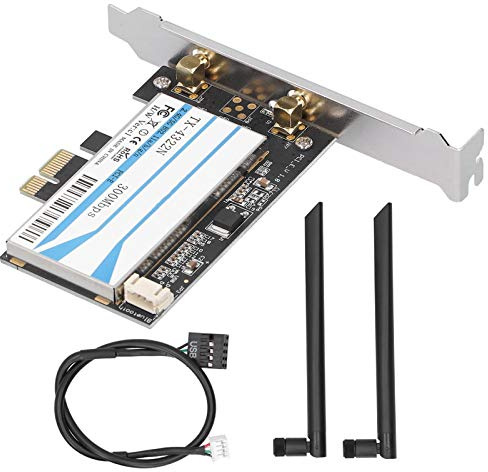 Topiky Scheda di Rete Wireless WiFi, Adattatore di Rete Wireless 300mbps, Adattatore Desktop Dual-Band BCM943228 2.4g / 5g, per Windows 10 / Windows 8 / Windows 7