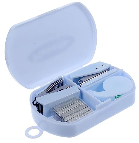 Ciieeo Multifunktionales Handtacker Klebeband- Kompakt Und Tragbar Für Scrapbooking Bastelarbeiten Und Bürobedarf Inklusive Standard-tackerklammern Blau Vielseitiger Haushaltstool
