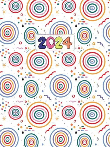 Buchkalender 2024: 1 Seite 1 Tag, Tagesplaner und Jahreskalender Din A4, 12 Monate, Terminplaner mit Uhrzeit, Zusätzlich zu Feiertagen, To do, wichtigen Notizen