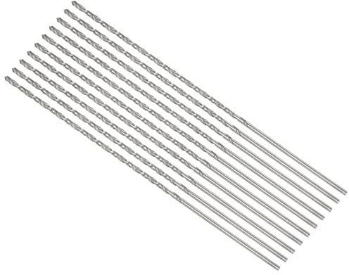 CoCud Mini Barrenas Taladro Rosca Pequeña Diámetro Taladro 1.6mm Longitud 100mm Vástago Recto Barrenas Trabajo Empresario para Madera Hierro Plástico Juego de 10Uds