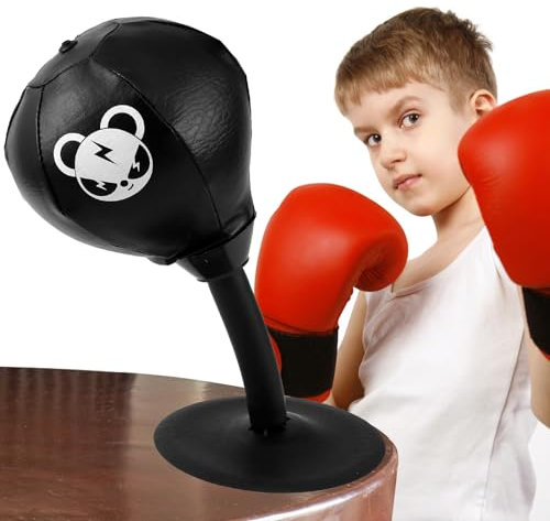 Sandbag Punch Bags Punch Rage Bag Stress Buster Desktop Punching Bag with Strong Suction Cups Desk Table Boxing Punch Bag Reduce Tension Toys for Kids Adults Home Office (Bear)