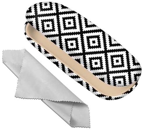 Deokke Brillenetui, Hartschale, Brillen-Schutzhülle, Brillenhalter-Box mit Reinigungstuch für Damen und Herren, niedlich