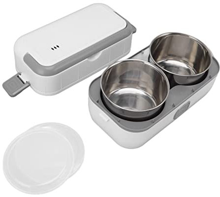 Fdit Boîte à Lunch électrique Isolation Acier Warmer ABS Acier Inoxydable 200W Chauffage Machine Unique Réchauffeur Thermique Isolant Lunch Box Chauffé pour Boîtes à Lunch