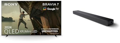 Sony BRAVIA 7 QLED (XR l Mini LED) 75 Zoll 4K HDR Google Smart TV (2024) HT-A3000 3.1 ch Dolby Atmos Soundbar für TV