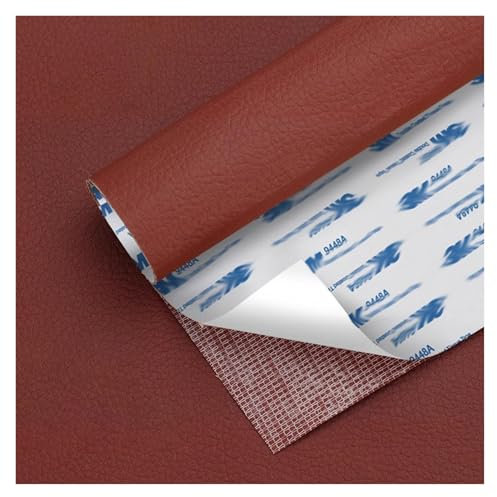 Kunstleder Selbstklebend Leder-Reparaturflicken, Selbstklebendes Leder-Stuhlflicken, Polster-Vinyl-Reparaturband, Für Sofas, Möbel, Autositze, Bürostühle(Reddish brown)