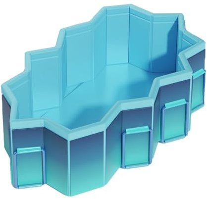 Outdoor Folding Pool - Dog Pool Pet Pool, Ground Pool | Adorable Cat Shower Bathtub, Non-Inflatable Dog Pool, Foldable, Bathtub p