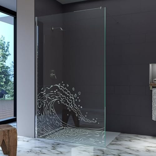Moderne Glasdusche Duschabtrennung Dusche aus Glas Duschwand Luxus. Komfort und modernes Design für Ihr Badezimmer (Design Dusche NORDSEE. 100x185cm)