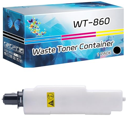 TONERC WT-860 Waste Toner Container Compatible for Copystar CS4501i CS4550ci CS4551ci CS5500i CS5501i CS5550ci CS5551ci Printers, with Chip, High Yield 20000 Pages, High-Definition Printing (Black)