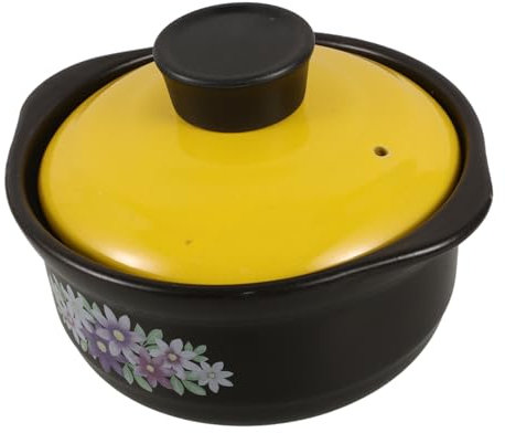 Cabilock Cazuela De Barro Para Guisar 1.3 Litros, Olla De Cocina Sin Recubrimiento, Material Resistente a Alta Temperatura, Multifuncional Para Estufa De Gas, Adecuado Para Hogar y Cocina Diaria