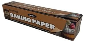 Baking Parchment Paper Roll with Cutter, Non-Stick Unbleached, 30 cm (30 cm x 50m)