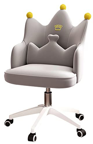 Kinder-Schreibtischstuhl, Samt, verstellbar, drehbar, für Mädchen, Schlafzimmer, Make-up-Tisch, Heimbüro, Rosa