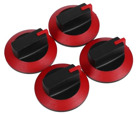 DOITOOL Gasherdknöpfe Ersatz 4 Stück Herdreglerknöpfe Drehknöpfe aus Robustem Material mit Griffigem Design Kochfeld Zubehör für Gasherde Küche