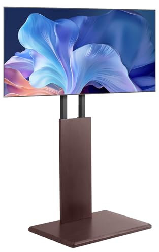 VEVOR Support TV à roulettes Universel, pour écrans 812,8-1778 mm, Chariot TV Mobile avec multiprise, pivotant et Hauteur réglable, jusqu'à 45 kg, Max. VESA 600 x 400 mm, pour Salon, Chambre, Bureau