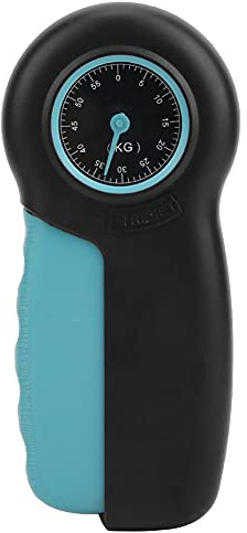 BuyWeek Dynamomètre à Main, Mesure de la Force de Préhension Mécanique Testeur de Force de Poignet avec un Grand Écran (Bleu Noir)