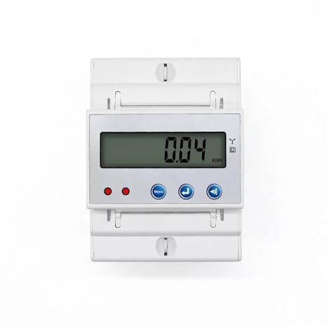 SMTYXS Medidor de Electricidad Digital Medidor De Potencia con Pantalla Digital LCD AC 230V 100A, Medidor De Energía, Medidor Eléctrico Inteligente, Amperímetro Trifásico Kwh(DTS024M)