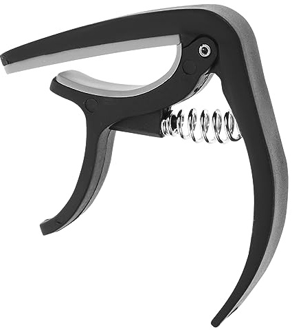 TEMPNAP Gitarrenklemme Kapodaster aus Kunststoff Schwarzer Capo für Akustikgitarre und Ukulele Einfach zu Verstellen Verbessert Tonhöhe und Stimmung bei Auftritten