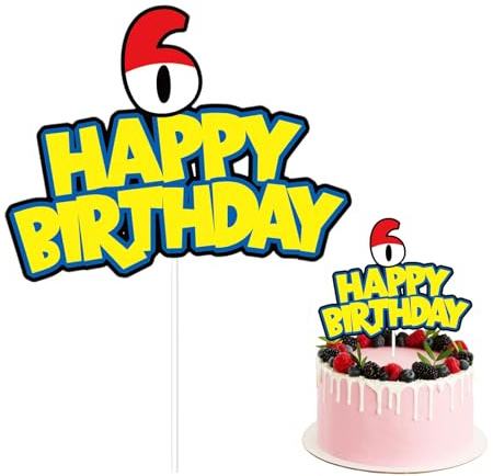 Kuchendeko Geburtstag, Happy Birthday Cake Topper, Cartoon Kuchen Topper, Kuchendekoration, Tortendeko Kindergeburtstag, Geburtstag Party Dekoration Zubehör (6)