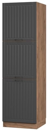 Vicco Meuble pour Four Fame-Line, Gris foncé, 60cm, à Combiner avec d'autres modules de la série Fame-Line