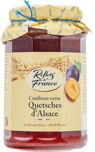 REFLETS DE FRANCE – Confiture Artisanale de Quetsches, Saveur Intense et Texture Fondante (Pot 315g) - lot de 4 - Vendu par Lot