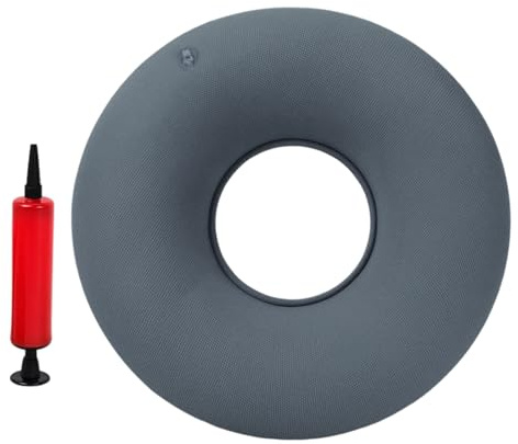 DXPETA Donut Cushion, Rubber Rings for Adults, Ring Cushions for Pressure Relief, Inflatable Seat Cushion with Pump for Tailbone and Hemorrhoid Pain, 2-Piece Set for Office, Wheelchair, Travel