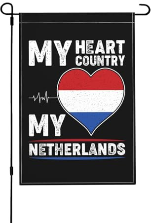 Bandera Del Orgullo Mi Corazón, Mi País, Mi Holanda Garden Flag Diversidad Banderas Premium Lavable Pride Flag Para Patio Festival Jardin 30X45CM