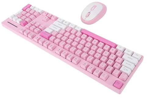 Jectse Ensemble Clavier et Souris sans Fil, 2,4 GHz, sans Fil, Ergonomique, Complet, Silencieux, pour Ordinateur Portable, PC (Type 1)