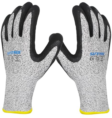 SAFETREE HPPE Gants anti-coupures pour boucher, cuisine, ouverture d'huîtres, coupe de viande, sculpture sur bois et jardin (8/M)