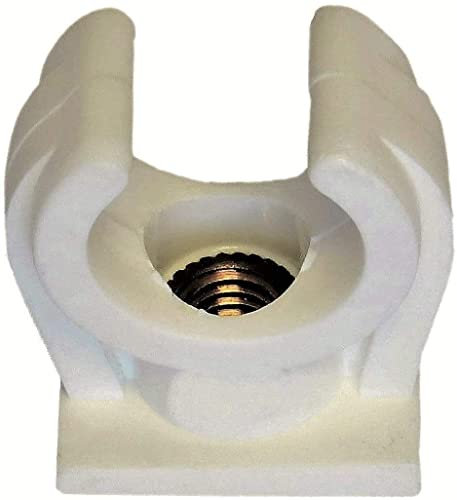 rohrfix-24 10 Stück Rohrschellen, Weiß, 20-22 mm, Polypropylen, M6 Gewinde