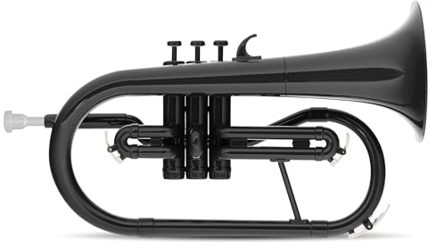 Classic Cantabile MardiBrass ABS Kunststoff Flügelhorn - Perinet-Ventile - 600g leicht - Bohrung: 11,5 mm - inkl. Mundstück und Gigbag - schwarz
