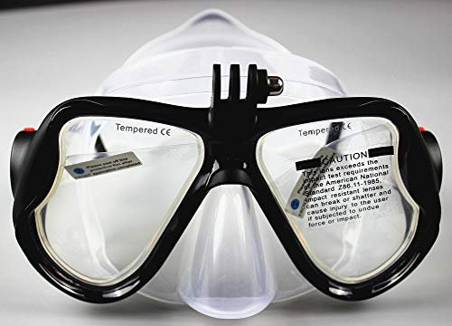 WOWDECOR Tauchmaske für Gopro Kamera Erwachsene Kinder mit Kurzsichtigkeit Kurzsichtig, Schnorchelmaske Taucherbrille Dioptrin Dioptrien Korrektur - Schwarz (-4,5)