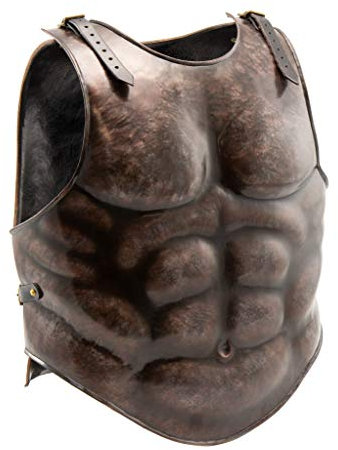 Iron Fortress Brustpanzer - Muskelpanzer aus Polyurethan (PU) - Spartaner - LARP, Mittelalter Fantasy & Cosplay Rüstungen