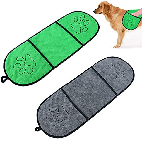 2 Stück Hunde Handtuch Katzen Handtuch Haustier Badetuch Haustierhandtuch Weich Haustier Badetuch Mikrofaser Katzen Handtuch Schnell Trocknend mikrofaser Handtuch für Hunde Katzen Saugfähige Handtuch