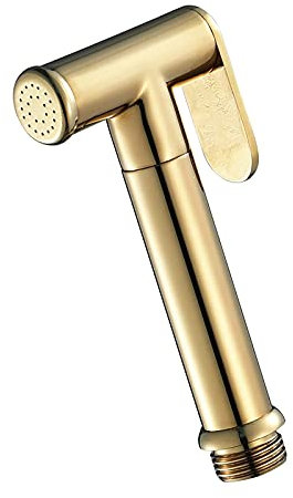 SXLSZ Bidet Handbrause, Rund Toilette Bad Bidet Wandhalterung Bidet Toilettensprüher Messing Bidet Armaturen WC, Duschkopf Bidet für Badezimmer Badreinigung,Titanium Gold