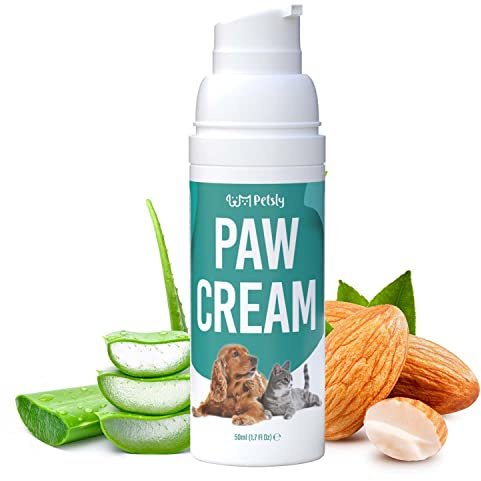 Petsly Pfotenbalsam Hund & Katze - 50 ml - Für trockene & rissige Pfoten | Heilt, repariert & regeneriert | Für trockene, rissige & beschädigte Pfoten | Pfotenschutz für Sommer & Winter