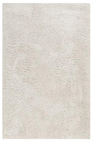 Wecon Home Kuschelig weicher Esprit Hochflor Teppich, bestens geeignet fürs Wohnzimmer, Schlafzimmer, Kinderzimmer und Flur Yogi (133 x 200 cm, Creme beige)