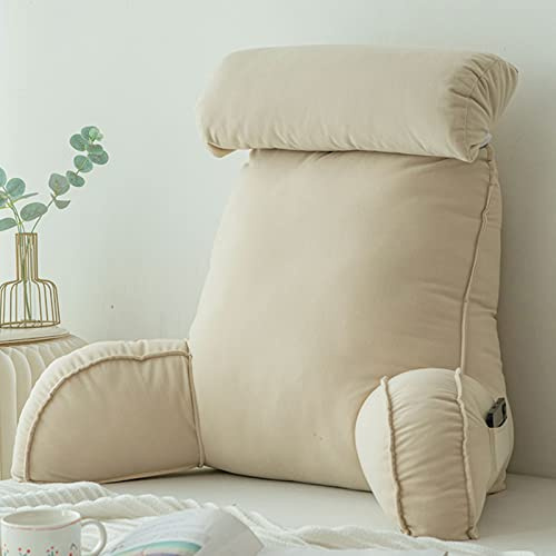 FEAW Lesekissen,Lounge Kissen mit Armen,Rückenkissen Sofa,Bücherkissen,Abnehmbarer ​waschbarer Bezug,mit Nackenkissen,zum Entspannen und Fernsehen