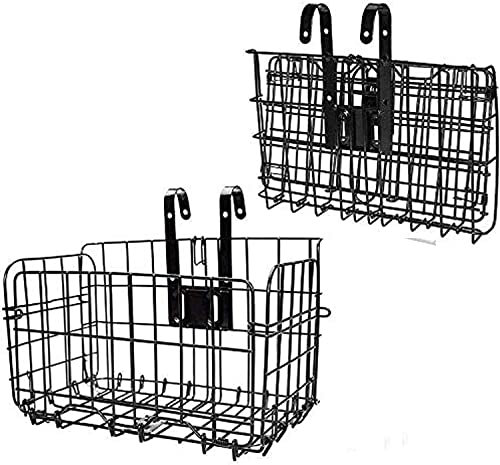 Fahrradkorb Vorne,Hinten Hängender Fahrradkorb,Abnehmbares Falten für Mountainbike Radfahren,für Studenten/Bergsteiger/Cam Fahrradzubehör (schwarz)