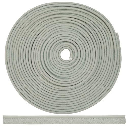 AERZETIX - C72006 - Paspel Schrägband Zierband 4,5 meter x 10 mm - aus 50% polyester und 50% baumwolle - farbe grau - passepartout borten kleidung kissen quilt paspeln zum nähen