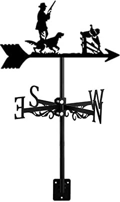ZNEL Veleta De Metal Cazador Perro Arte Veleta Indicador De Dirección Techo Decoración Accesorios para Granja Jardín Patio Patio Exterior, Style 2