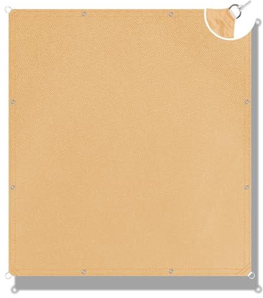 Sun Segel Sonnensegel 230x300cm Balkon Sichtschutz Ohne Bohren Sonnenschutz UV Schutz Windschutz Sonnenschutz Terrasse inkl Befestigungsseile －Sandfarbe