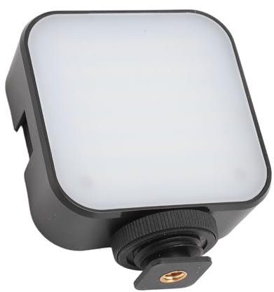 LED-Videoleuchte, Kleine Kameraleuchte, Batteriebetrieben, Tragbare Fotobeleuchtung, für Vlogging, Videokonferenz