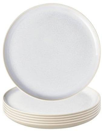 Villeroy & Boch like. by Crafted Cotton Frühstücksteller 6er Set, 21 cm, Kleiner Teller mit Reaktivglasur, Premium Porzellan, Beige, 19-5183-2640